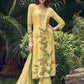 Jyoti Fashion Women's Lemon Yellow Muslin Floral Digital Print with Sequins Work Salwar Suit Set | Swadesiicart