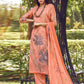 Jyoti Fashion Women's Peach Muslin Floral Digital Print with Sequins Work Salwar Suit Set | Swadesiicart