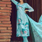 Jyoti Fashion Women's Sky Blue Muslin Floral Digital Print with Sequins Work Salwar Suit Set | Swadesiicart