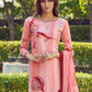 Jyoti Fashion Women's Peach Muslin Floral Digital Print with Sequins Work Salwar Suit Set | Swadesiicart