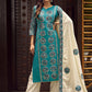 Jyoti Fashion Women's Teal Pure Cotton Digital Printed Salwar Suit Set | Swadesiicart