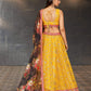 Jyoti Fashion Women's Yellow Georgette Zari & Heavy Sequin Embroidery Lehenga Choli & Dupatta | Swadesiicart