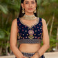 Jyoti Fashion Women's Navy Blue Georgette Zari & Heavy Sequin Embroidery Lehenga Choli & Dupatta | Swadesiicart