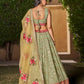 Jyoti Fashion Women's Pista Georgette Zari & Heavy Sequin Embroidery Lehenga Choli & Dupatta | Swadesiicart