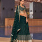 Jyoti Fashion Women's Green Georgette Zari & Heavy Sequin Embroidery Lehenga Choli & Dupatta | Swadesiicart