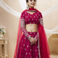 Jyoti Fashion Women's Hot Pink Georgette Sequins Zari Embroidered Lehenga Choli & Dupatta | Swadesiicart