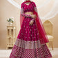 Jyoti Fashion Women's Hot Pink Georgette Sequins Zari Embroidered Lehenga Choli & Dupatta | Swadesiicart