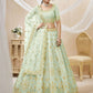 Jyoti Fashion Women's Pista Art Silk Sequins with Foil & Zari Embroidered Lehenga Choli & Dupatta | Swadesiicart