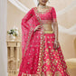 Jyoti Fashion Women's Pink Art Silk Sequins with Foil & Zari Embroidered Lehenga Choli & Dupatta | Swadesiicart