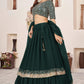 Jyoti Fashion Women's Green Georgette Sequins Zari Embroidered Lehenga Choli & Dupatta | Swadesiicart