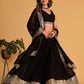 Jyoti Fashion Women's Black Georgette Sequins Zari Embroidered Lehenga Choli & Dupatta | Swadesiicart
