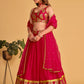 Jyoti Fashion Women's Pink Georgette Sequins Zari Embroidered Lehenga Choli & Dupatta | Swadesiicart