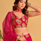 Jyoti Fashion Women's Pink Georgette Sequins Zari Embroidered Lehenga Choli & Dupatta | Swadesiicart