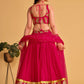 Jyoti Fashion Women's Pink Georgette Sequins Zari Embroidered Lehenga Choli & Dupatta | Swadesiicart