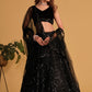 Jyoti Fashion Women's Black Georgette Sequins Thread Embroidered Lehenga Choli & Dupatta | Swadesiicart