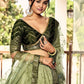 Jyoti Fashion Women's Green Chinon Sequins Thread Embroidered Lehenga Choli & Dupatta | Swadesiicart