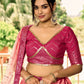 Jyoti Fashion Women's Pink Chinon Sequins Thread Embroidered Lehenga Choli & Dupatta | Swadesiicart