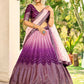 Jyoti Fashion Women's Purple Chinon Sequins Thread Embroidered Lehenga Choli & Dupatta | Swadesiicart