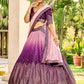 Jyoti Fashion Women's Purple Chinon Sequins Thread Embroidered Lehenga Choli & Dupatta | Swadesiicart