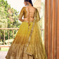 Jyoti Fashion Women's Yellow Chinon Sequins Thread Embroidered Lehenga Choli & Dupatta | Swadesiicart