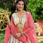 Jyoti Fashion Women's Pink Chinon Digital Print with Sequins Zari Embroidered Lehenga Choli & Dupatta | Swadesiicart