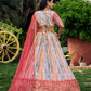 Jyoti Fashion Women's Pink Chinon Digital Print with Sequins Zari Embroidered Lehenga Choli & Dupatta | Swadesiicart
