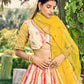 Jyoti Fashion Women's Yellow Chinon Digital Print with Sequins Zari Embroidered Lehenga Choli & Dupatta | Swadesiicart