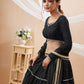 Jyoti Fashion Women's Black Georgette Leheriya Printed with Lace Work Lehenga Choli & Dupatta | Swadesiicart