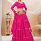Jyoti Fashion Women's Pink Georgette Leheriya Printed with Lace Work Lehenga Choli & Dupatta | Swadesiicart