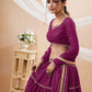 Jyoti Fashion Women's Purple Georgette Leheriya Printed with Lace Work Lehenga Choli & Dupatta | Swadesiicart