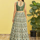 Jyoti Fashion Women's Green Chinon Real Mirror with Sequins Thread Embroidered Lehenga Choli & Dupatta | Swadesiicart