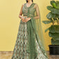 Jyoti Fashion Women's Green Chinon Real Mirror with Sequins Thread Embroidered Lehenga Choli & Dupatta | Swadesiicart