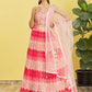 Jyoti Fashion Women's Pink Chinon Real Mirror with Sequins Thread Embroidered Lehenga Choli & Dupatta | Swadesiicart