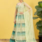 Jyoti Fashion Women's Green Chinon Real Mirror with Sequins Thread Embroidered Lehenga Choli & Dupatta | Swadesiicart