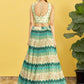 Jyoti Fashion Women's Green Chinon Real Mirror with Sequins Thread Embroidered Lehenga Choli & Dupatta | Swadesiicart