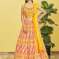 Jyoti Fashion Women's Yellow Chinon Real Mirror with Sequins Thread Embroidered Lehenga Choli & Dupatta | Swadesiicart