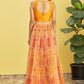 Jyoti Fashion Women's Yellow Organza Real Mirror with Sequins Thread Embroidered Lehenga Choli & Dupatta | Swadesiicart