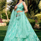 Jyoti Fashion Women's Blue Soft Net Multi Sequins Thread Embroidered Lehenga Choli & Dupatta | Swadesiicart