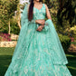 Jyoti Fashion Women's Blue Soft Net Multi Sequins Thread Embroidered Lehenga Choli & Dupatta | Swadesiicart