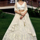 Jyoti Fashion Women's White Soft Net Multi Sequins Thread Embroidered Lehenga Choli & Dupatta | Swadesiicart