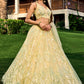 Jyoti Fashion Women's Yellow Soft Net Multi Sequins Thread Embroidered Lehenga Choli & Dupatta | Swadesiicart