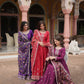 Jyoti Fashion Women's Maroon Purple & Wine Chinon Rich Sequins Embroidered Long Anarkali Combo Sets | Swadesiicart