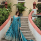Jyoti Fashion Women's Rama Chinon Rich Sequins Embroidered Kurta Set with Dupatta | Swadesiicart
