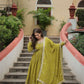 Jyoti Fashion Women's Mehendi Chinon Rich Sequins Embroidered Kurta Set with Dupatta | Swadesiicart