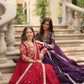 Jyoti Fashion Women's Maroon & Wine Faux Blooming Sequins Zari Embroidered Long Anarkali Combo Sets | Swadesiicart