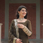 Jyoti Fashion Women's Olive Green Faux Georgette Sequins Thread Embroidered Kurta Set with Dupatta | Swadesiicart