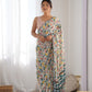 Jyoti Fashion Women's Multicolor Chinon Print with Mirror Work Designer Swadesiicart with Blouse