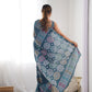 Jyoti Fashion Women's Multicolor Chinon Print with Mirror Work Designer Saree with Blouse | Swadesiicart