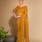 Jyoti Fashion Women's Mustard Georgette Sequins Embroidered Designer Saree with Blouse | Swadesiicart