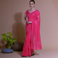 Jyoti Fashion Women's Pink Georgette Sequins Embroidered Designer Saree with Blouse | Swadesiicart